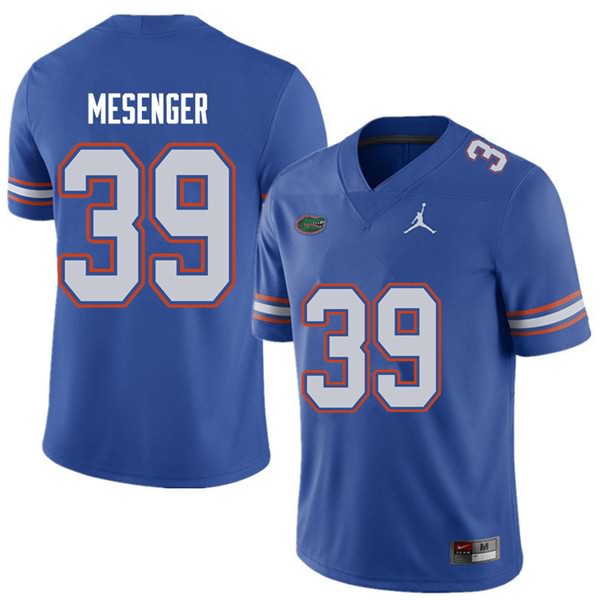 NCAA Florida Gators Jacob Mesenger Men's #39 Jordan Brand Royal Stitched Authentic College Football Jersey TDT2564PU